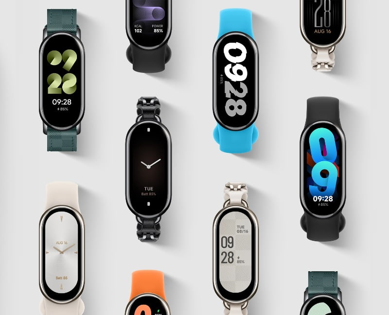 Mostradores da Xiaomi Smart Band 8