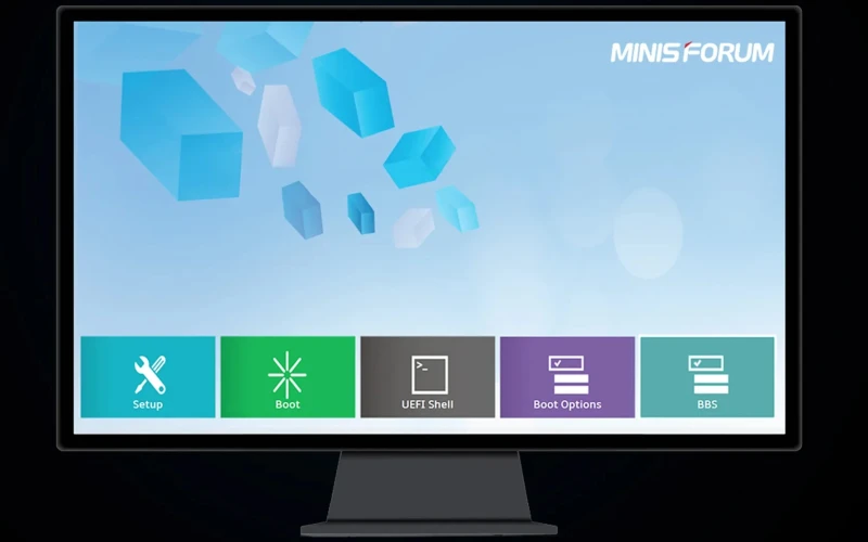 Minisforum UM790 Pro: Novo BIOS gráfico.