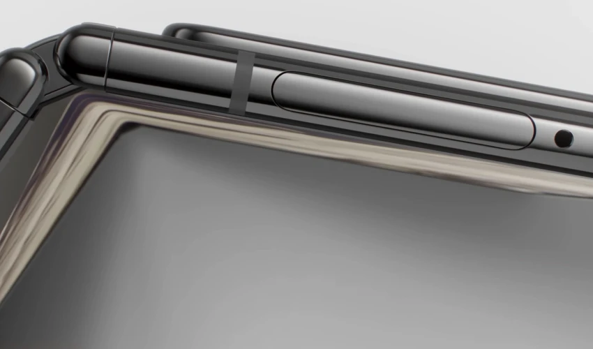 Google Pixel Fold detalhe lateral.