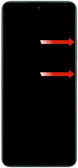 Botão de Aumentar Volume e o botão Liga/Desliga do Redmi 12.