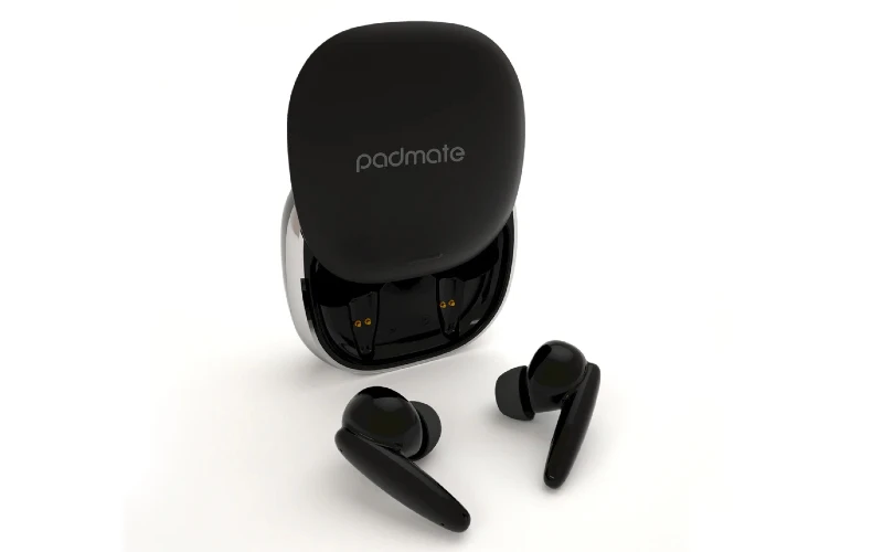 Fones de ouvido Padmate S33 cor preto.