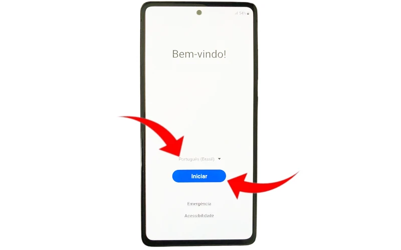 Tela Bem-vindo do Galaxy A14 5G
