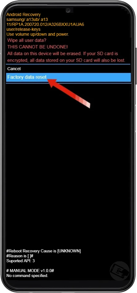 Formatando o Samsung Galaxy A13 pelos botões.