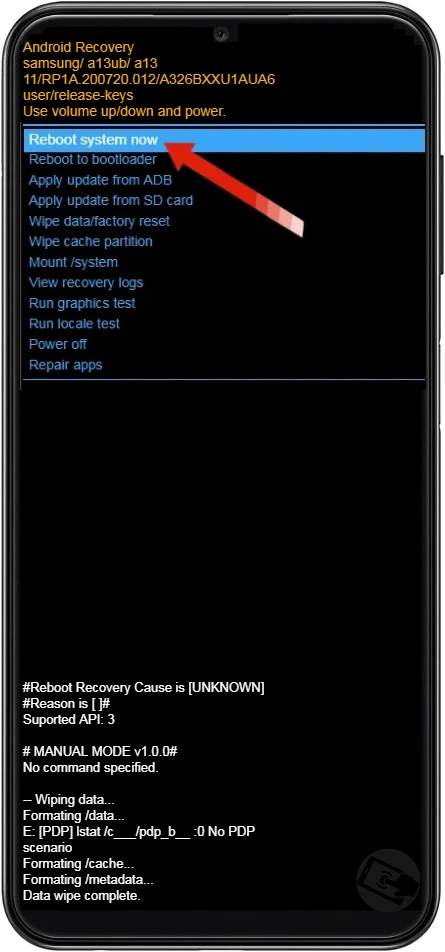 Formatando o Samsung Galaxy A13 pelos botões.