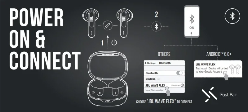 Como emparelhar os fones JBL Wave Flex no iPhone/iPad?