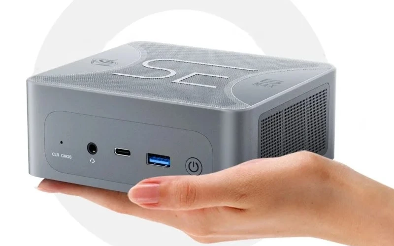 Beelink SER6 Max: Design compacto e conectividade.