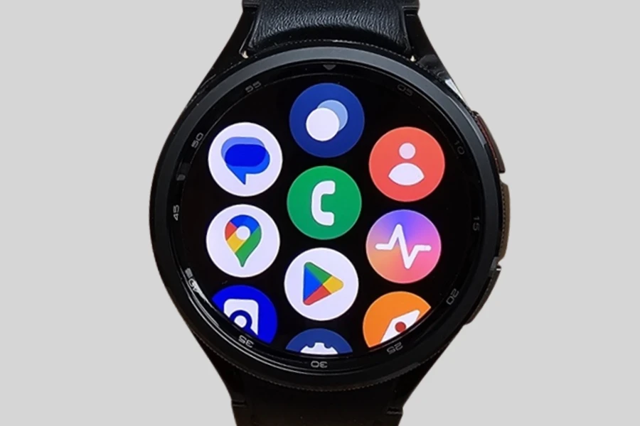 Tela de apps do Galaxy Watch.