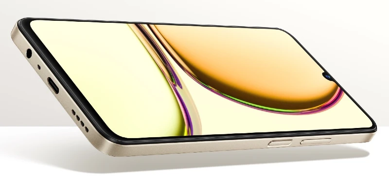 Tela e design do Realme C53.