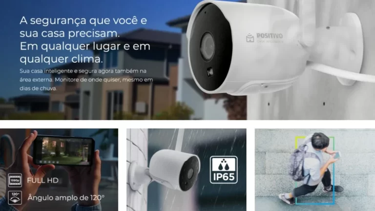 Positivo lança câmera de segurança externa com sirene integrada, detecção de movimento