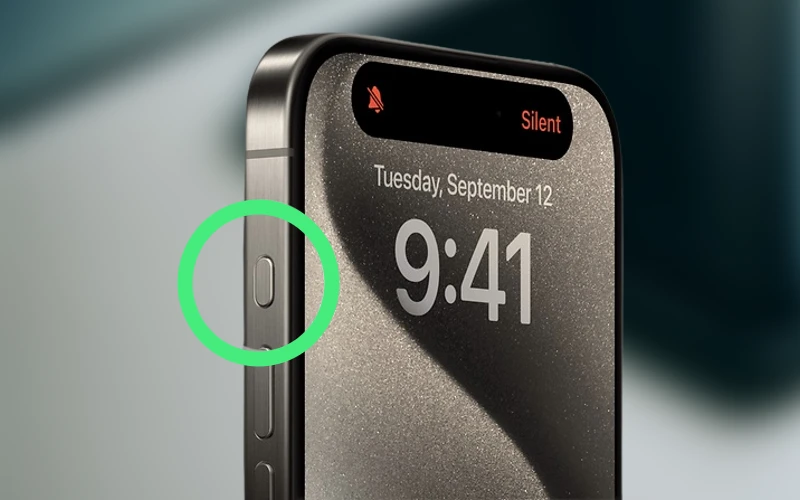 Opções do botão de Ação do iPhone 15 Pro.