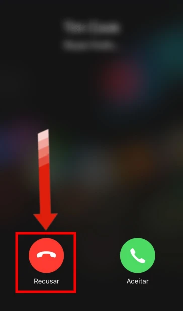 Chamada telefônica no iPhone.