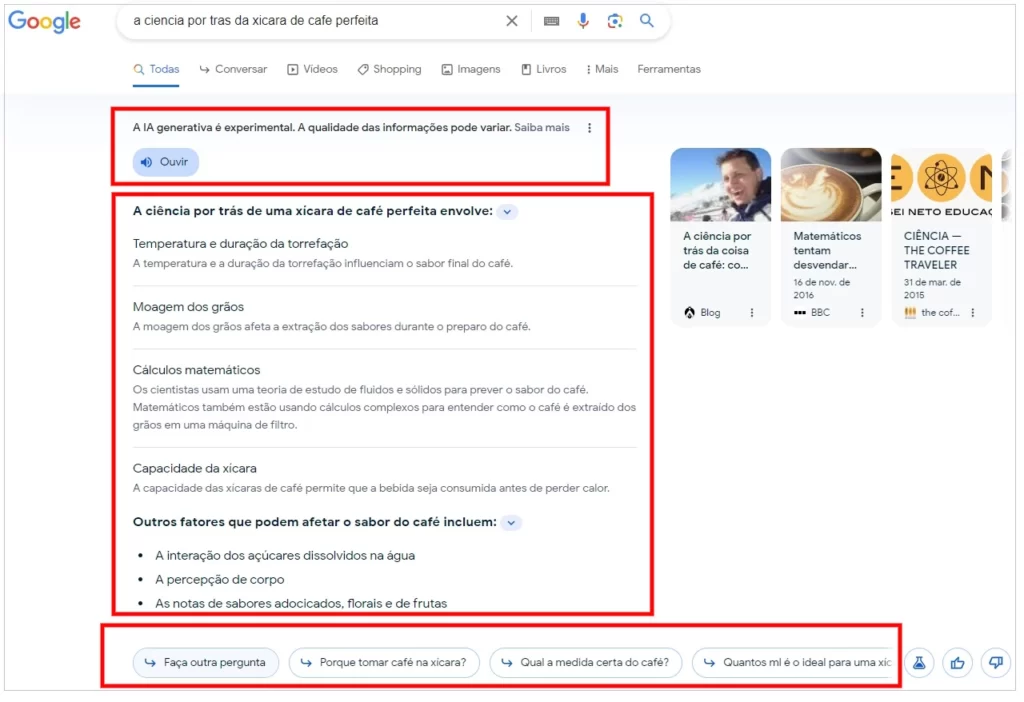 Como usar a IA generativa na pesquisa do Google?