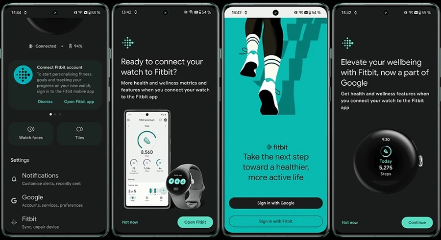 Emparelhando o Pixel Watch com um celular Android