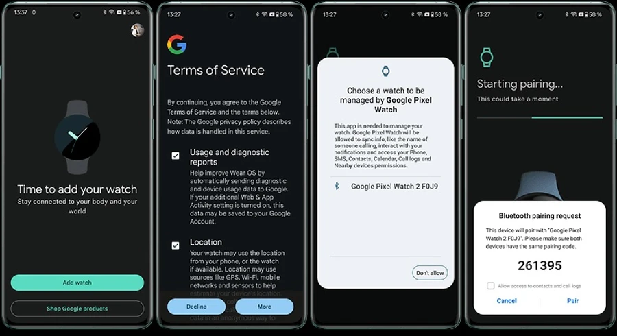 Emparelhando o Pixel Watch com um celular Android