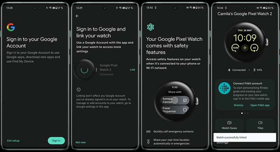Emparelhando o Pixel Watch com um celular Android