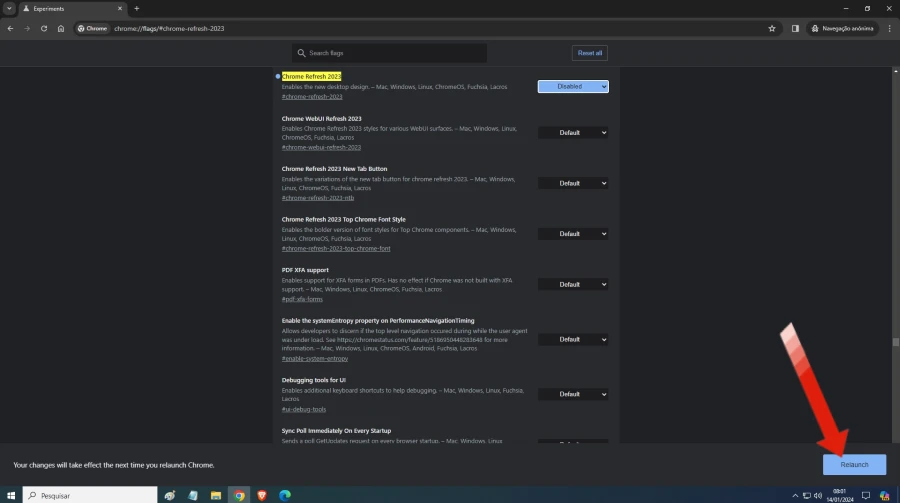 Como reverter para o design clássico do Google Chrome?