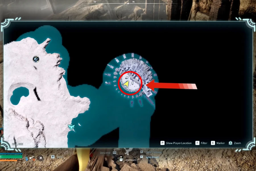 Localização de Orserk em Palworld
