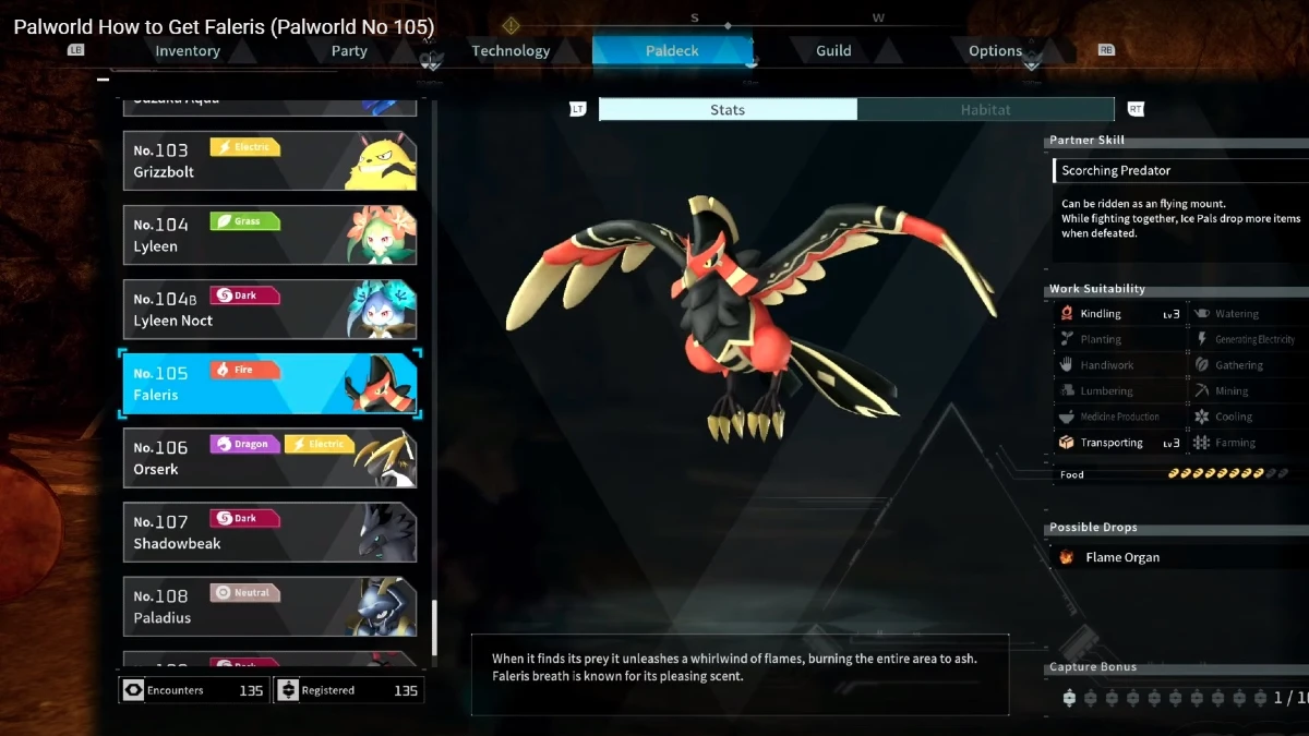 Como criar Faleris em Palworld?