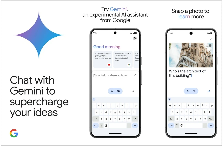 Recursos adicionais do app Google Gemini
