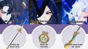 Genshin Impact: personagens e armas recentes Genshin Impact: personagens e armas recentes