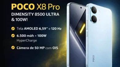 POCO X8 Pro vaza com bateria de 6.500 mAh e 100W