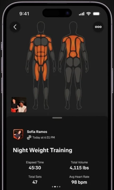 Tempo total do treino.