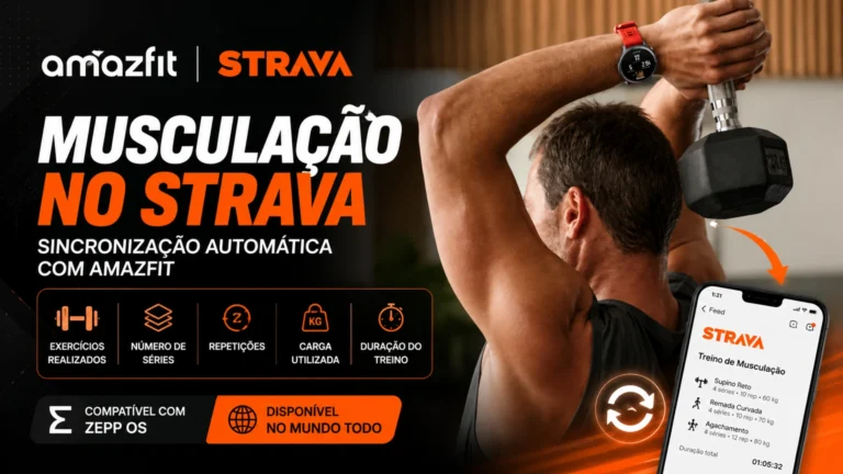 Amazfit libera integração completa da musculação com o Strava