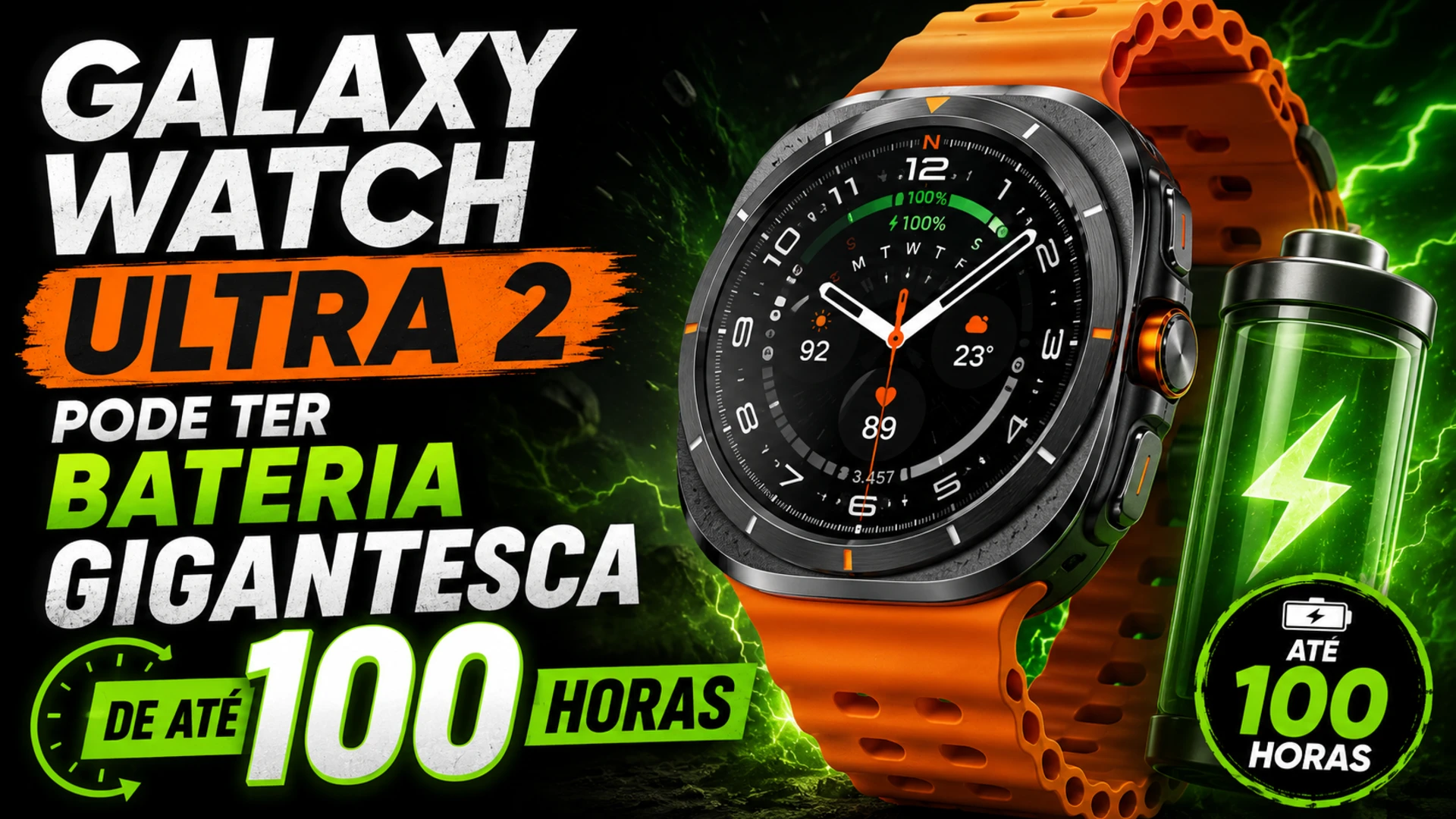 Galaxy Watch Ultra 2 pode ter bateria gigante e até 100 horas de uso